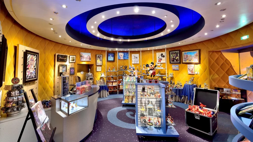 Disneyland Paris Animation Boutique features a wide selection of animation-themed apparel