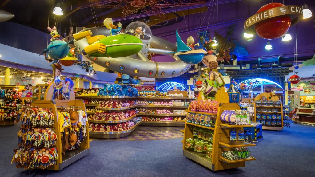 Disneyland Paris Disney Store features a wide range of Disney-themed products