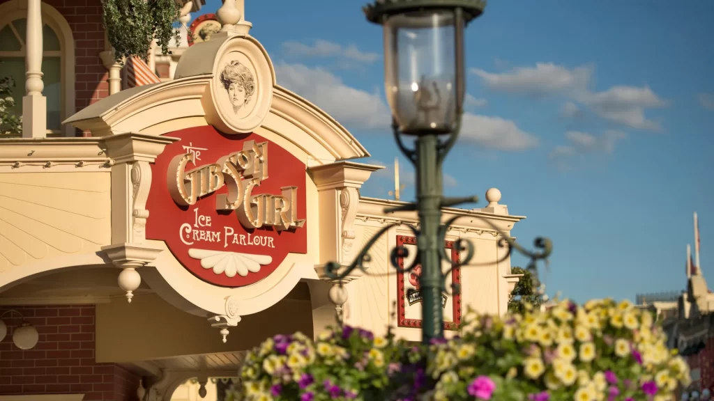 Disneyland Paris The Gibson Girl Ice Cream Parlour • 4K Video Review • On-the-go • Reservation • The Gibson Girl Ice Cream menu.