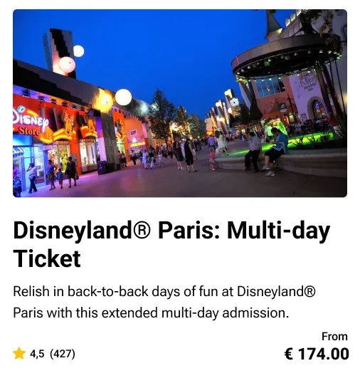 Disneyland Paris Multi Day Tickets Disney Village