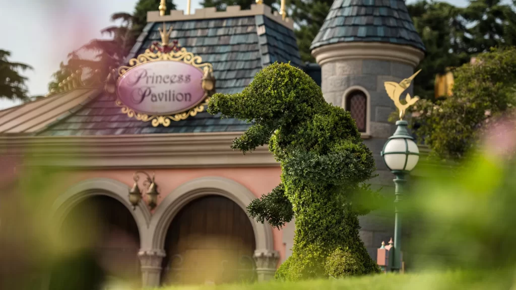 Disneyland Paris Princess Pavilion Photographs captures unforgettable moments with Disney princesses in a royal setting