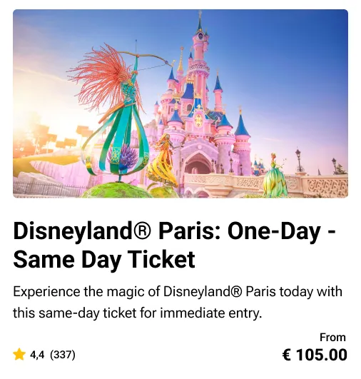 Disneyland Paris Same Day Tickets Disney Park