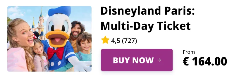 Disneyland Paris Admission Ticket to See Donald Duck and Spend Time Together