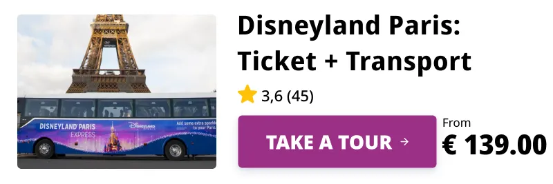 Disneyland Paris Admission Ticket to the Park with Transport Included