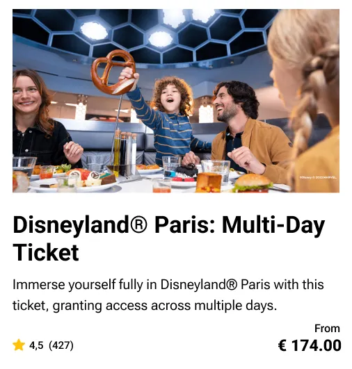 Disneyland Paris Multi-Day Tickets Avengers Campus Meals