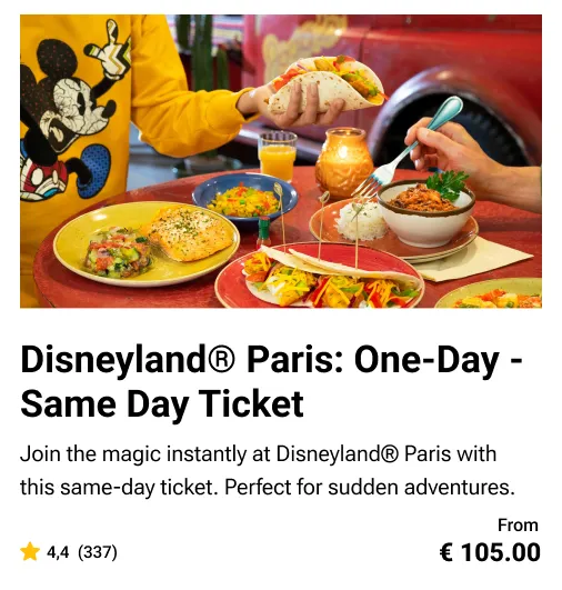 Disneyland Paris Same-Day Tickets Taste Meals