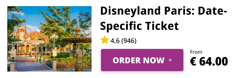 Disneyland Paris Admission Ticket for 1 Day Dining at Disneyland Park