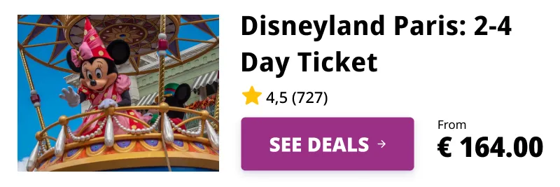 Disneyland Paris Admission Ticket to Minnie's Parades and Shows