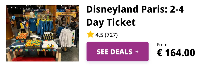 Disneyland Paris Admission Ticket for Multi-Day Shopping at Walt Disney Studios Park