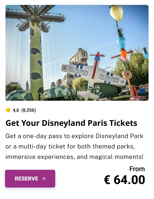 Disneyland Paris Admission Ticket to Themed Entertainment Parks