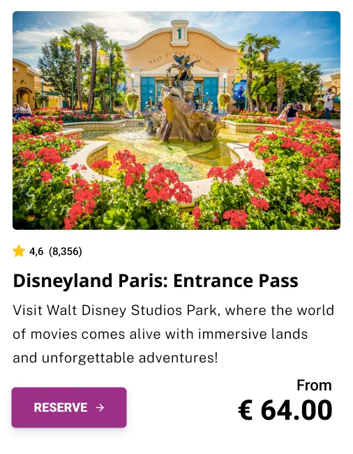 Disneyland Paris Admission Ticket to Walt Disney Studios Park