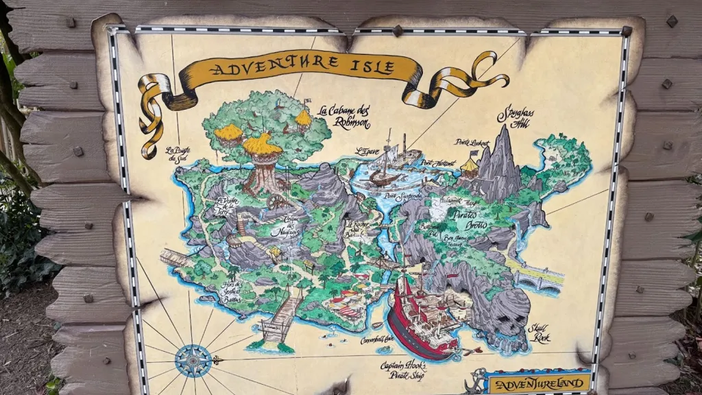 Disneyland Paris Adventure Isle map