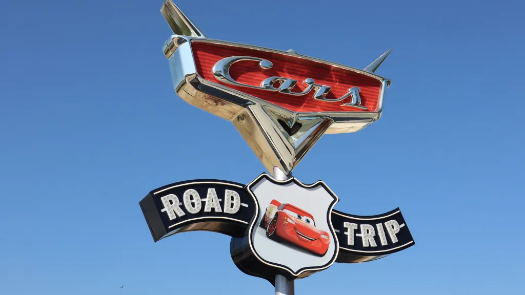 Disneyland Paris Cars ROAD TRIP sign
