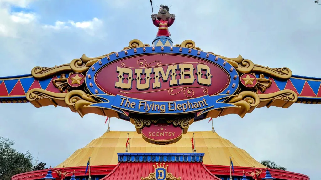 Disneyland Paris Dumbo The Flying Elephant sign