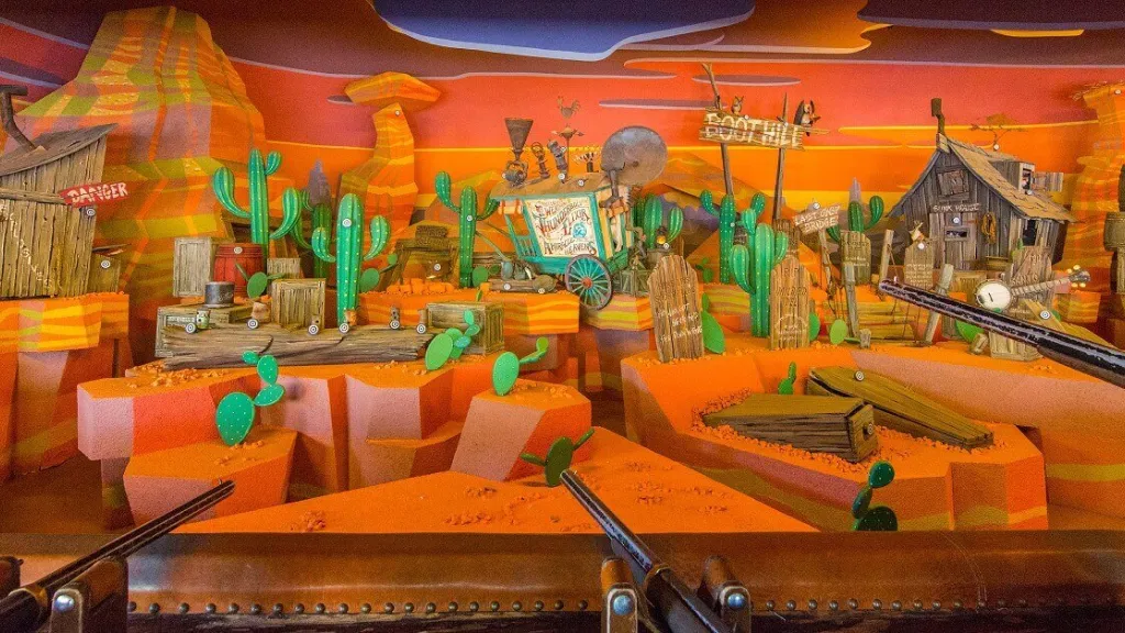 Disneyland Paris Shooting game in Rustler Roundup