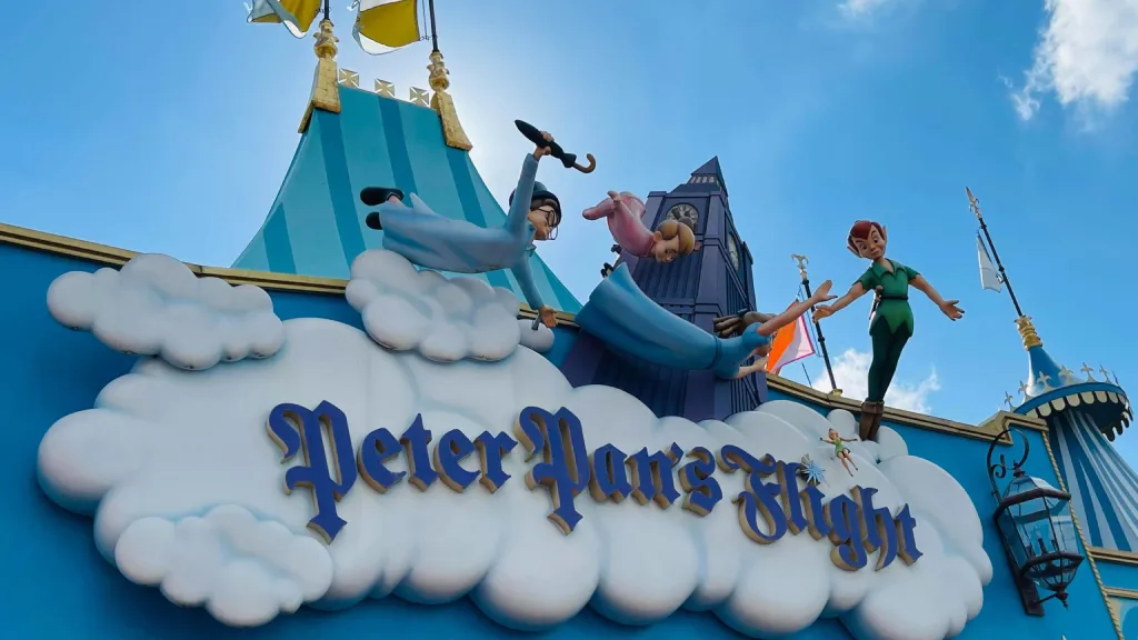 Disneyland Paris Peter Pan’s Flight attraction sign