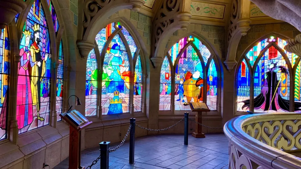 Disneyland Paris Collection of stained glass in the gallery