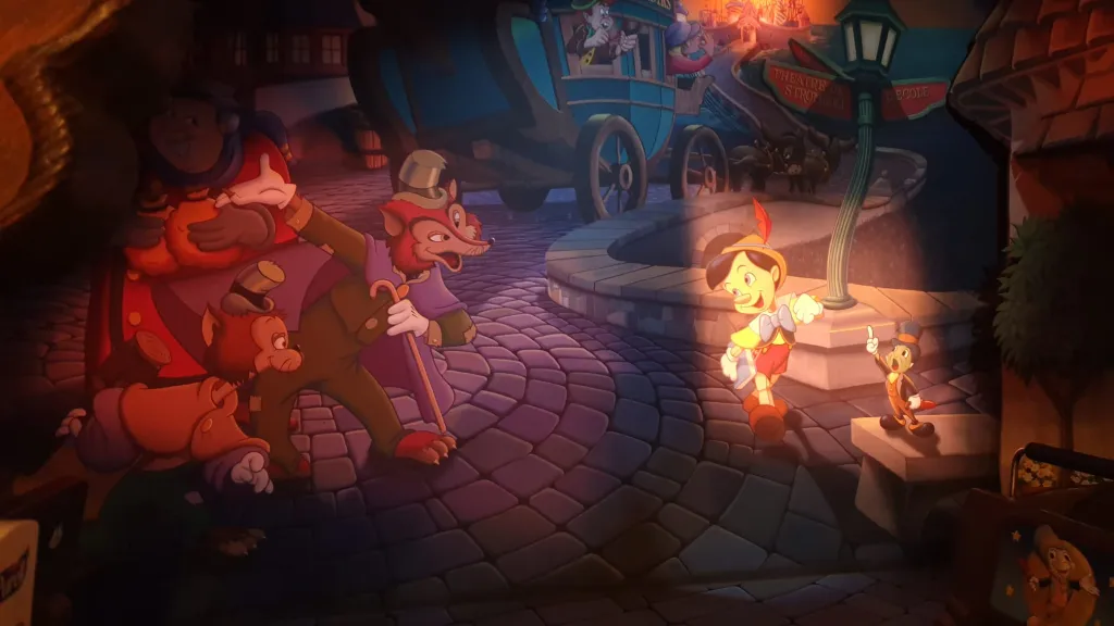 Disneyland Paris Pinocchio, Jiminy and the tricksters