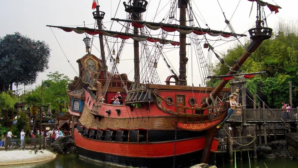 Disneyland Paris Docked pirate ship
