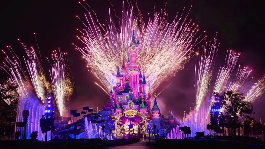 Disneyland Paris Fireworks during the show
