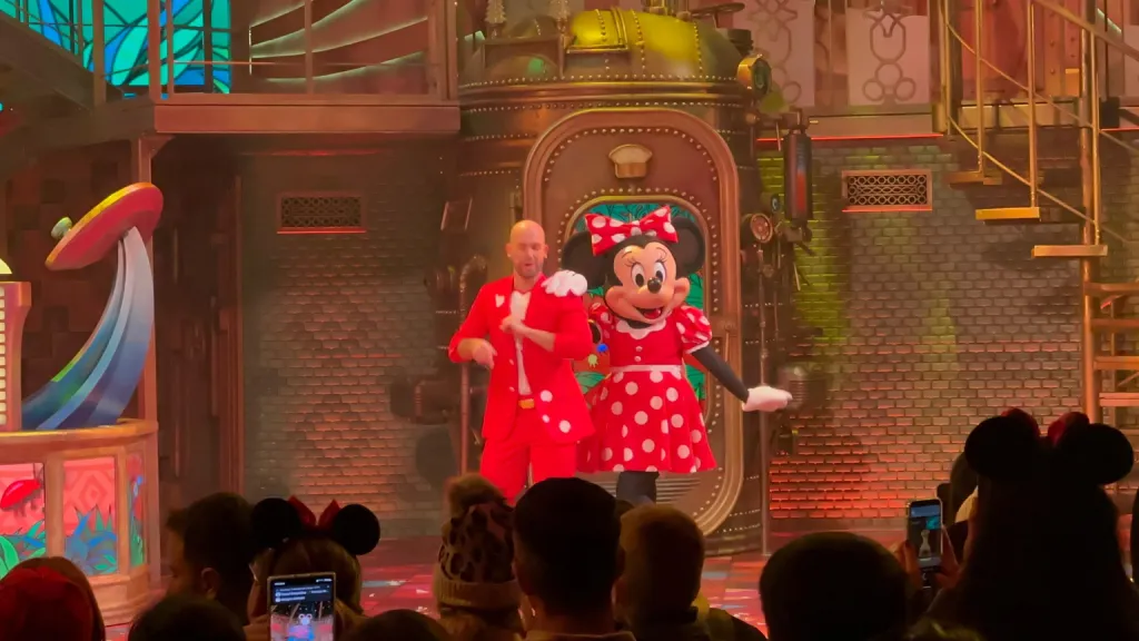 Disneyland Paris Mickey and her stage partner Jamie